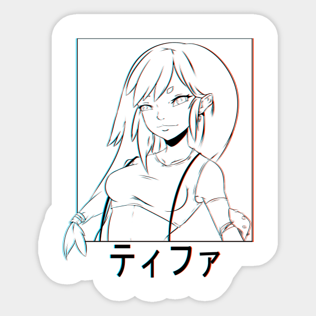 Chromatic Tifa Sticker by Rhekara